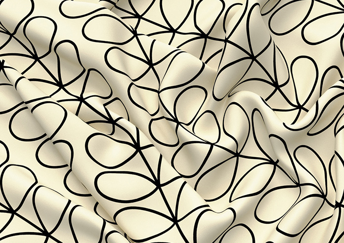 Orla Kiely Linear Stem, Black - Made to Measure Curtains - Image 4